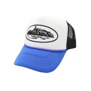 Corteiz Alcatraz Trucker Hat Black-Royal