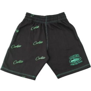 Corteiz Division ’20 Shorts in Green-Black