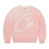 Corteiz C Star Gradient Mohair Knit Sweatshirt Pink