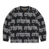 Corteiz Gothic Jacquard Sweatshirt Black